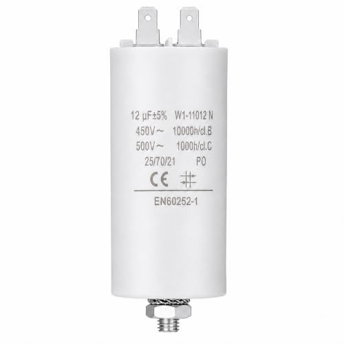 Componentes pasivos | Cablepelado Condensador De Arranque Para Motor Eléctrico Condensador Permanente Monofásico 4 Terminales Apto Para Bombas, Compresores, Lavadoras, Maquinas De Aire 450 Vac 12.0 Uf