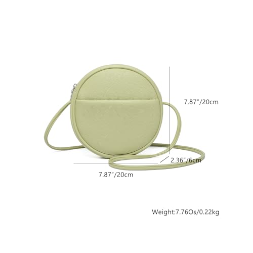 Image of Circle Crossbody Bag for Women NYLON Circle Purse with Zipper Adjustable Knot Shoulder Straps