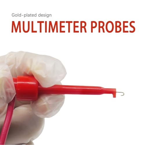 Image of Multimeter Test Leads Set, Red and Black, Silicone Insulated, Banana Plug to Alligator Clips