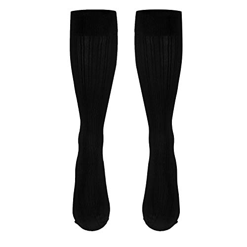 Image of Truform Compression Socks, 15-20 mmHg, Knit Women's Dress Socks, Knee High Over Calf Length