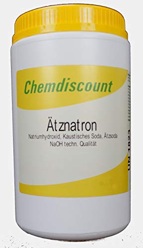 Preisvergleich Produktbild 1kg Ätznatron in stabiler Dose (NaOH Natriumhydroxid) Mikroperlen