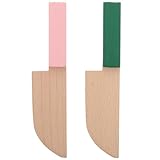 2pcs Boy Girl Simulation Knives Wooden Safe Cutter for Pretend Play Ergonomic Design for Easy Handling for Boy Girl Cooking Activities and Family Fun