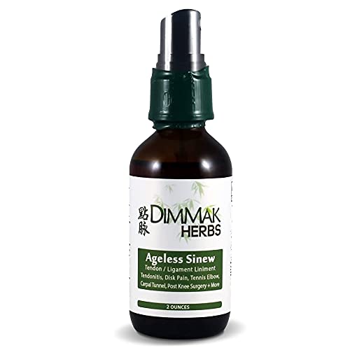 Ageless Sinew Liniment by Dimmak Herbs | Tendon and Ligament Healing | Sinew Herbal Formula | Spray Mist System â€“ 2oz