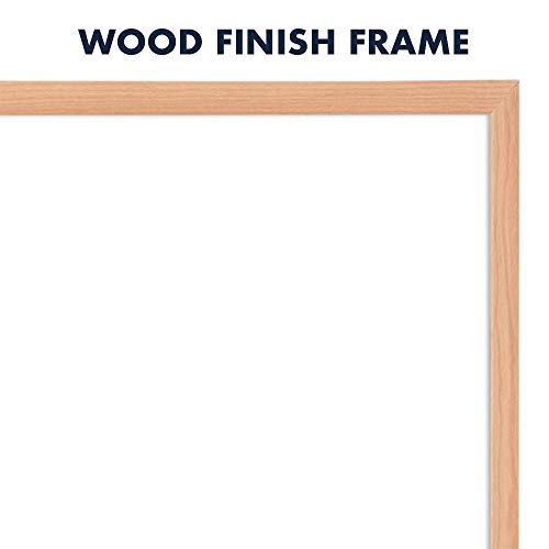 Quartet Combination Whiteboard & Corkboard, 23" x 17", Combo White Board & Cork Board, Oak Finish Frame (35-380402Q)
