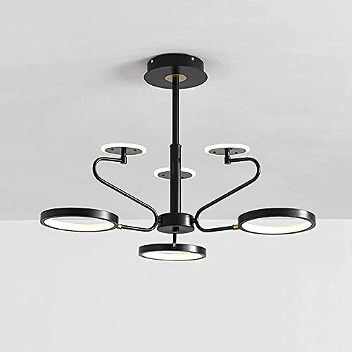 Lustre moderne noir avec éclairage mené haute performance pour bureau d'étude