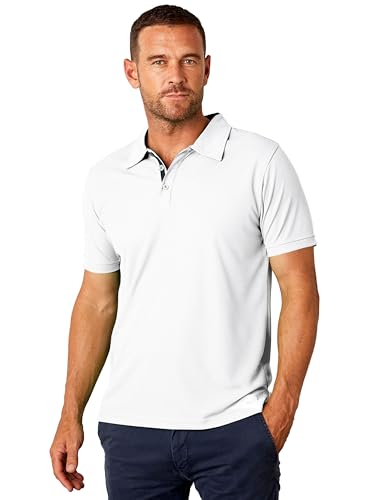 Image of FlowTech Men's Performance Polo Shirt DryMax Quick‑Dry Pinhead Texture Breathable Moisture‑Wick Odor‑Free
