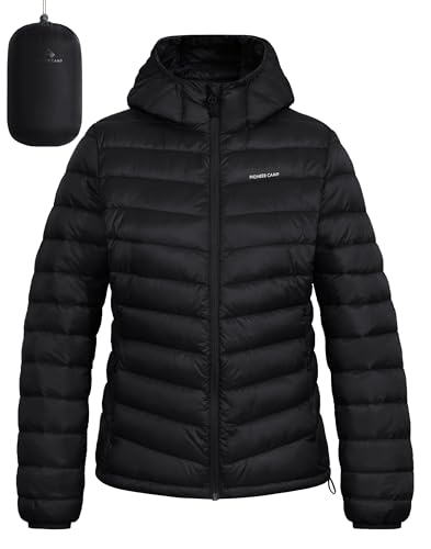 Pioneer-Camp-Womens-Packable-Puffer-Jacket-Winter-Light-Weight-Water-Repellent-Quilted-Coat-with-Hood Pioneer Camp Women's Packable Puffer Jacket Winter Light Weight Water-Repellent Quilted Coat with Hood - Image 1