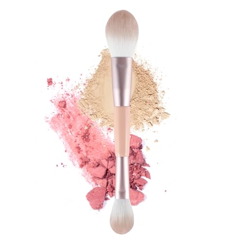 Dual Ended Highlighting Blush Brush Flame Shaped Makeup Brush. Soft and fluffy brush suitable for blush highlighter Powder formulas Apply and blend for seamless flawless fusion