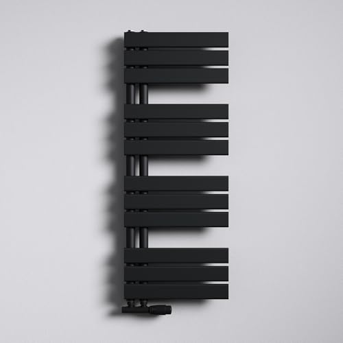 Mai & Mai Radiateur Central Sèche-Serviette Radiateur Salle de Bain 104x40 Gris Noir en Acier Inoxydable FN