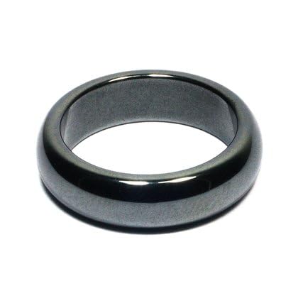 CrystalAge Solid Hematite Ring (Thick) - Size - UK, P/USA 7.5