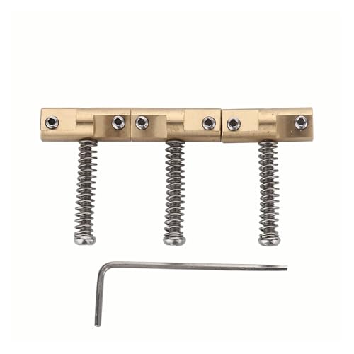 Puente para guitarra 3 piezas, saddles compensados de latón miniatura 2