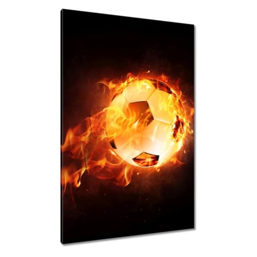Peinture imprimée football sur feu édition toile 80x120