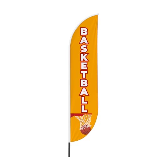 Basketball Feather flag for Outdoor by Mavis Print | 11.5
