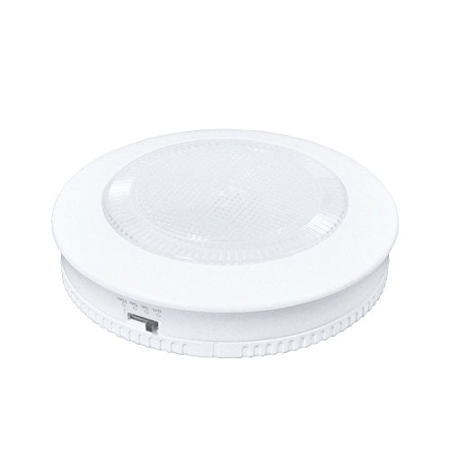 Ecolight Battery-Operated 3.5-inch White LED Tap Puck - Auto Timer - 30,000 Hours Lamp Life - White