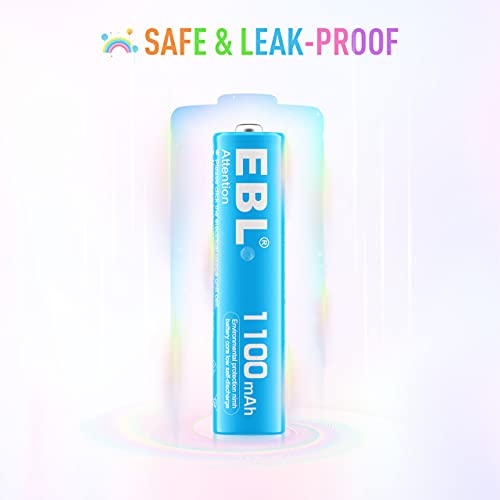 image for EBL Rechargeable AAA Batteries 10 Pack, 1.2V NiMH Pre-Charged Triple A