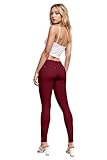 Picture of Hybrid & Company Womens Super Stretch Comfy Denim Skinny Jeans P31711SK N2 Wine 11