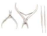 OdontoMed2011 Ingrown Toenail Kit, Precision 4PCS Nail Nipper Set, Premium Stainless Steel Pedicure & Manicure