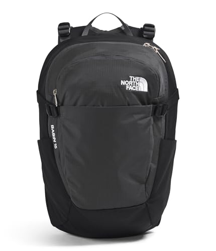 THE NORTH FACE Mochila Basin 15 - Sem PFAS, TNF preto/cinza asfalto - NPF, One Size, Mochila Basin de 15 litros | Mochila unissex com alças ajustáveis