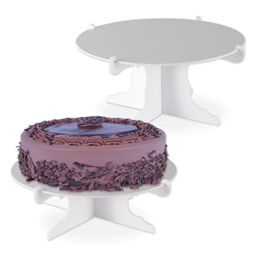 image for Beistle 2 Piece Durable Cake Stands for Weddings Birthday Party Cupcak