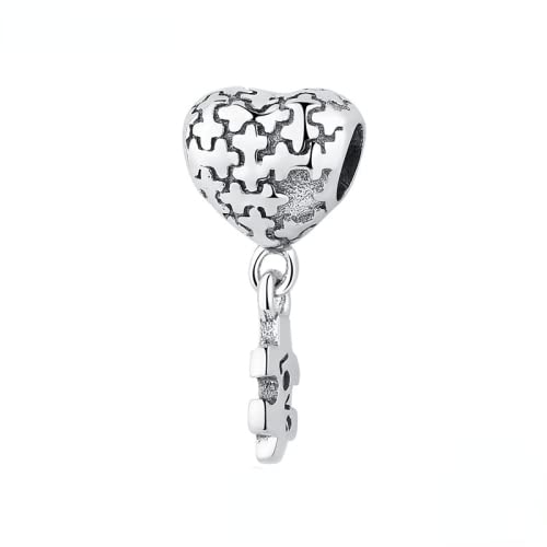 Breloque coeur argent sterling 925, le cadeau d'amour idéal pour personnaliser un bracelet