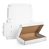 WIFTREY 20 Pack 12x9x2 Shipping Boxes, White 12 x 9 x 2 Corrugated Cardboard Box for Packaging Small Business, Moving, Literature Mailing