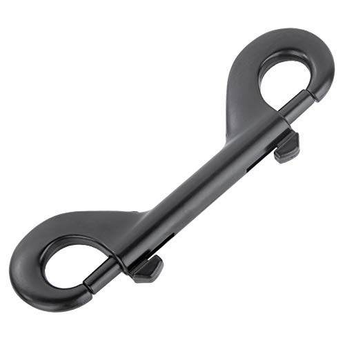 Aowesm 4 Packs Zinc Alloy Double Ended Bolt Snap Hooks Nickel Plated Double Sided Trigger Chain Metal Clip Scuba Diving Clips Key Holder Security New (Black, 4-1/2 Inch) #TOP5