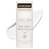 Clean + Kind Kids Sunscreen Mineral SPF 40 Vanilla — Non Toxic Baby & Toddler Sunblock with Non-Nano Zinc Oxide, Grass-Fed Tallow, Natural Reef-Safe Sun Lotion, No White Cast for Sensitive Skin