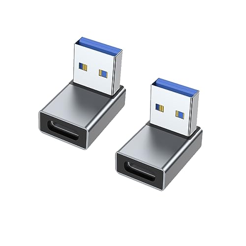 Adaptateur USB 3.1 vers USB C coudé avec charge rapide 3A et transfert OTG pour ordinateur