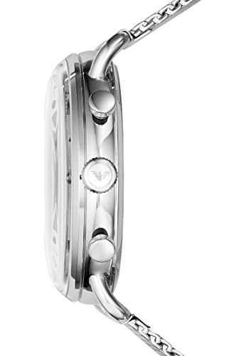 Emporio Armani Men's Black Dial Stainless Steel Analog Watch - AR11104