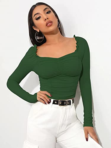 Image of Shasmi Women's Shirt | Sweat Heart Neck | Full Sleeve | Regular Fit | Elegant Design Stylish & Comfortable | All-Day Comfort | Perfect for Formal, Casual (Tank Top)