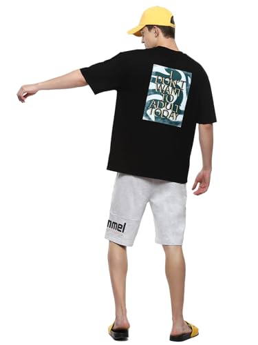 Image of hummel Steeze Men's Oversize Fit, Drop Shoulder Crew Neck Graphic Print Casual T-Shirt