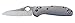 Benchmade - Mini Griptilian 555-555-1, Plain Edge Sheepsfoot, Satin Finish, Gray Layered G10 Handle, Made in USA
