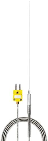 PerfectPrime TL1911SL K-Type Inconel 600 Flexible Thermocouple Temperature Sensor Probes -40~2012°F, 0.5mm / 150mm
