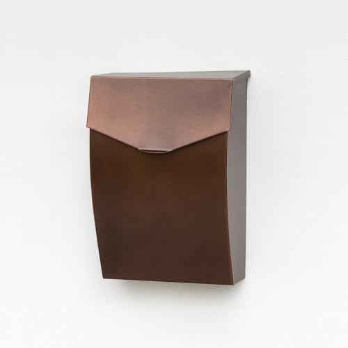 Image of NACH Mailboxes for Outside Wall Mount, 4.8 x 10 x 13 inch Antique Copper Wall Mounted Mailboxes for Outside, Waterproof Mailbox for House - The Bradley Large Mail Box