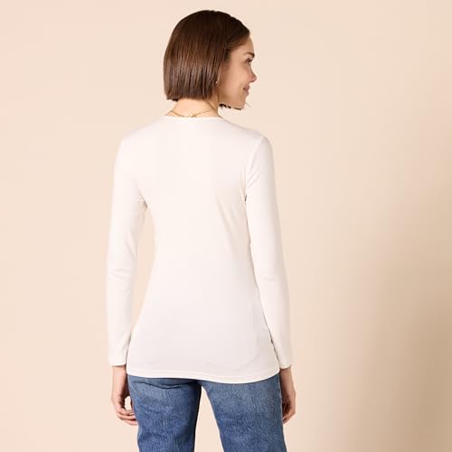 Amazon Essentials Top de Lactancia con Cuello en Pico Mujer, Marfil, S