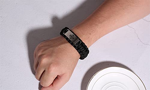 Men's Holy Jerusalem Crusaders Cross Amulets Handmade Paracord Cuff Bracelet Bangle, 5 Crosses Catholic Greek Christian Symbol of Faith Wristband Jerusalem Jewelry Gifts, 9 inch4