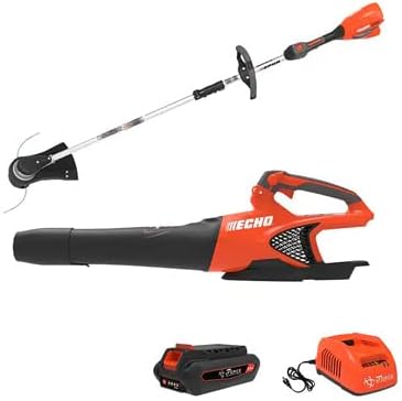 Echo DCPBVRVS1B eFORCE 56V Brushless Cordless Combo Kit w/ 16" String Trimmer, 158 MPH 549 CFM Handheld Blower, 2.5Ah Battery & Charger