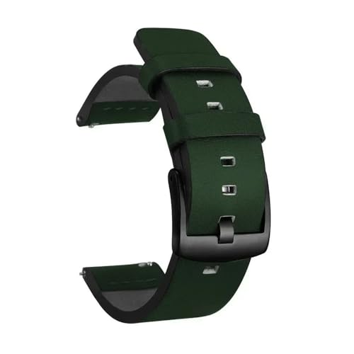 MEVMEVGNLN ���v�o���h �N�C�b�N�����[�X ���U�[�X�g���b�v Fit For Samsung For Galaxy Watch 3 Active2 �Ή� For Huawei Gt 2(Green Black,20mm)