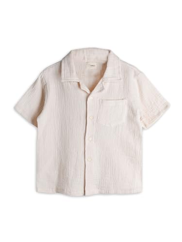 Image of Kidbea Organic Cotton Shirt & Pant Co-ord Set for Kids | Elegant & Comfortable Summer Wear | Stylish Half Sleeve Shirt with Bow & Comfy Shorts