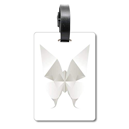 Étiquette valise voyage papillon origami pour bagage cabine et soute