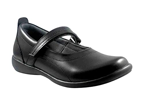 Little Girls Black Soft Leather Shoes, Carla 11M