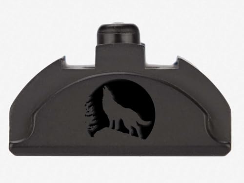 NDZ Performance Brass Grip Frame Plug for Glock 17 19 22 23 24 31 34 35 Gen 4-5 9mm .40 .357 .45 Gap with Backstraps, White Laser Engraving, Armor Black Cerakote - Wolf Moon