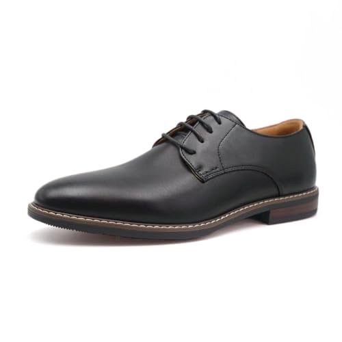 Image of Finishing & Sewing Men's Cap Toe Lace Up Oxford Dress Shoes