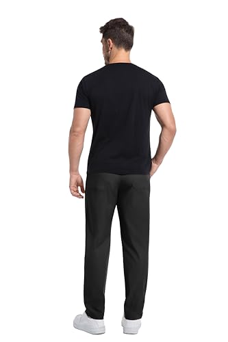 Mens Cargo Pants Comfy Work Casual Pant Relaxed Fit Stretchy Drawstring Pants with Pockets4