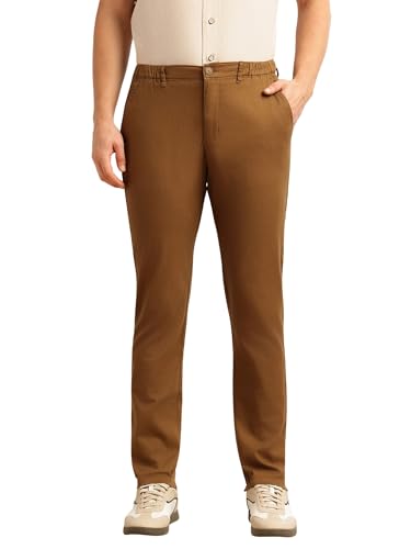 Image of Thomas Scott Men's | Straight Fit | Mid-Rise | Solid | 4 Pockets | Woven | Chinos Trouser
