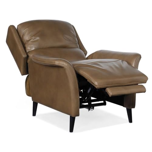 Sillón reclinable con respaldo y patas de madera marrón miniatura 3