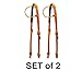 Majestic Ally Nylon Padded Sliding Single Ear Headstall for Horses- Set of 2 - Multiple Colors (Orange, Full)
