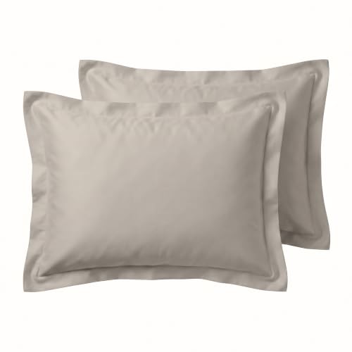 Image of Huesland Premium 100% Cotton Luxe Soft Touch 300 Thead Count Pillow Cover Set of 2 - Dessert Taupe