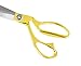 Mandala Crafts Gold Ribbon Cutting Scissors Large, Heavy Duty, Stainless Steel Blade, Ambidextrous, Rust-Resistant, Ceremonial Scissors