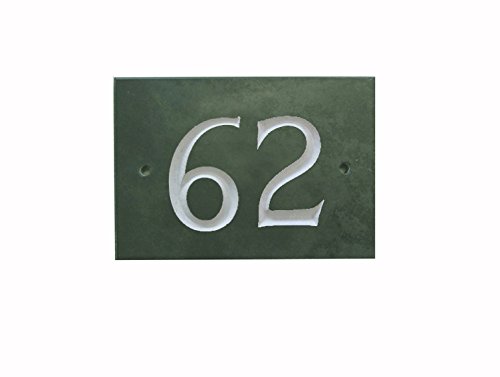 Green Slate House Number (1-99) (No 62) — image 1